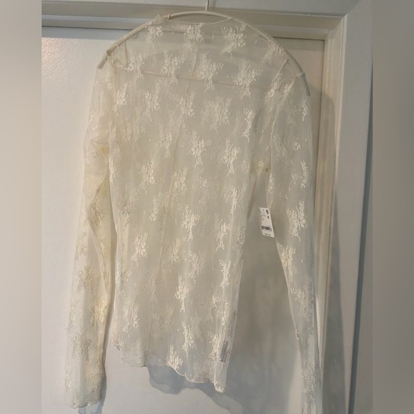 Free People Lady Lux sheer layering top - NWT - large - Picture 3 of 4